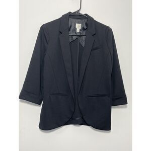 LC Lauren Conrad Black 3/4 Stretch Blazer Size 6